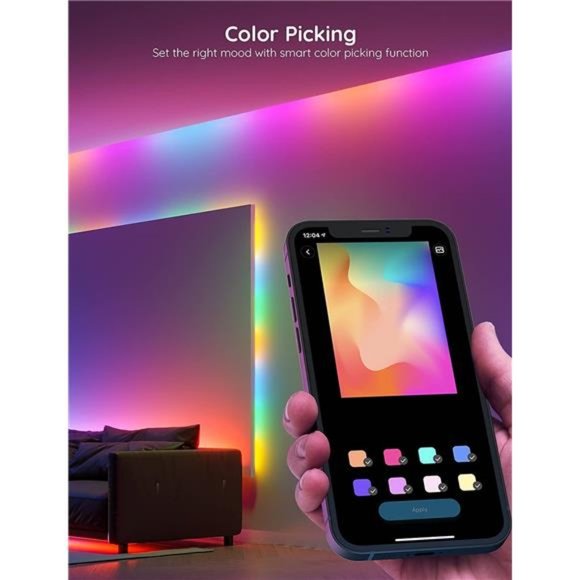 65.6ft RGBIC LED StripLights,Color Changing LED Strips,App Control via Bluetooth - Picture 4 of 6